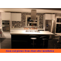 Real picture from Canada Client after installation high end quality wooden kitchen cabinet